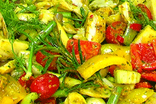Oven Baked vegetables and herbs- ته چین کبابی سبزیجات